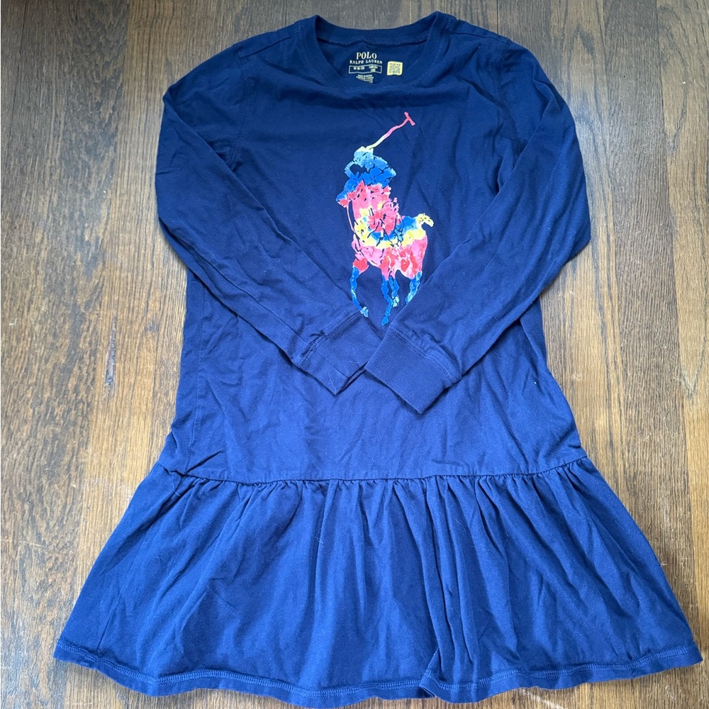 Polo by Ralph Lauren Navy Blue Kids Casual Dress